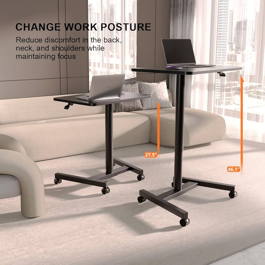 Amazon.com: MPETAPT 28-Inch Mobile Standing Desk Adjustable